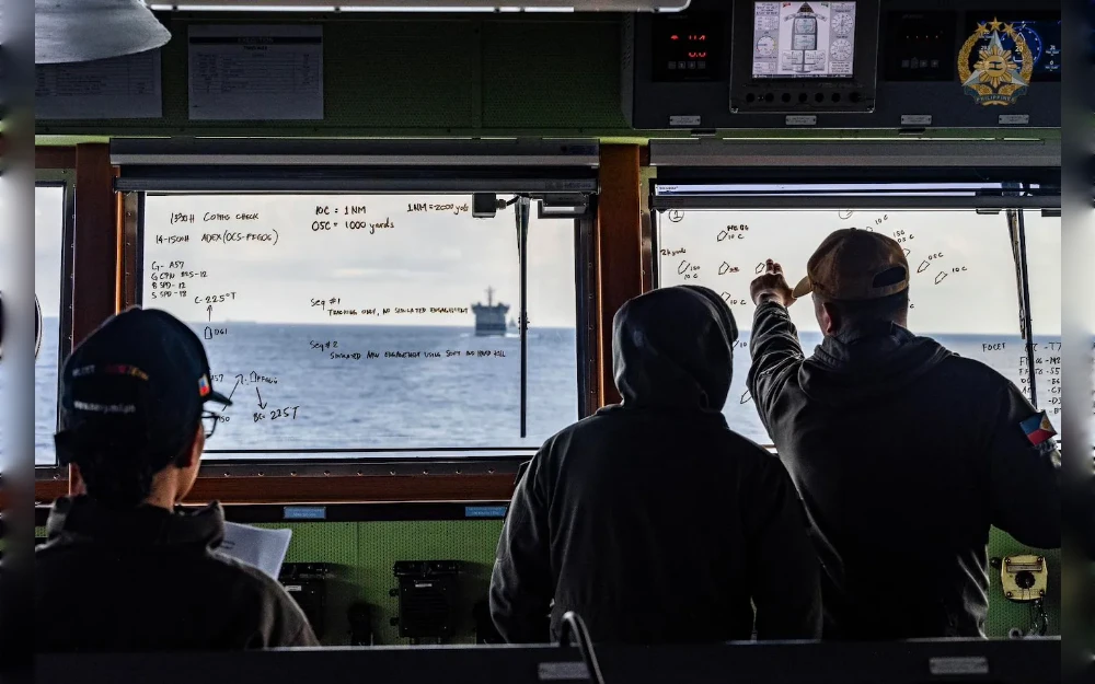 Indian and Philippine naval crews sailed together for the first time in the South China Sea, officials said on Monday, one of several joint exercises the Philippine navy has held to counter China’s far-reaching maritime claims.