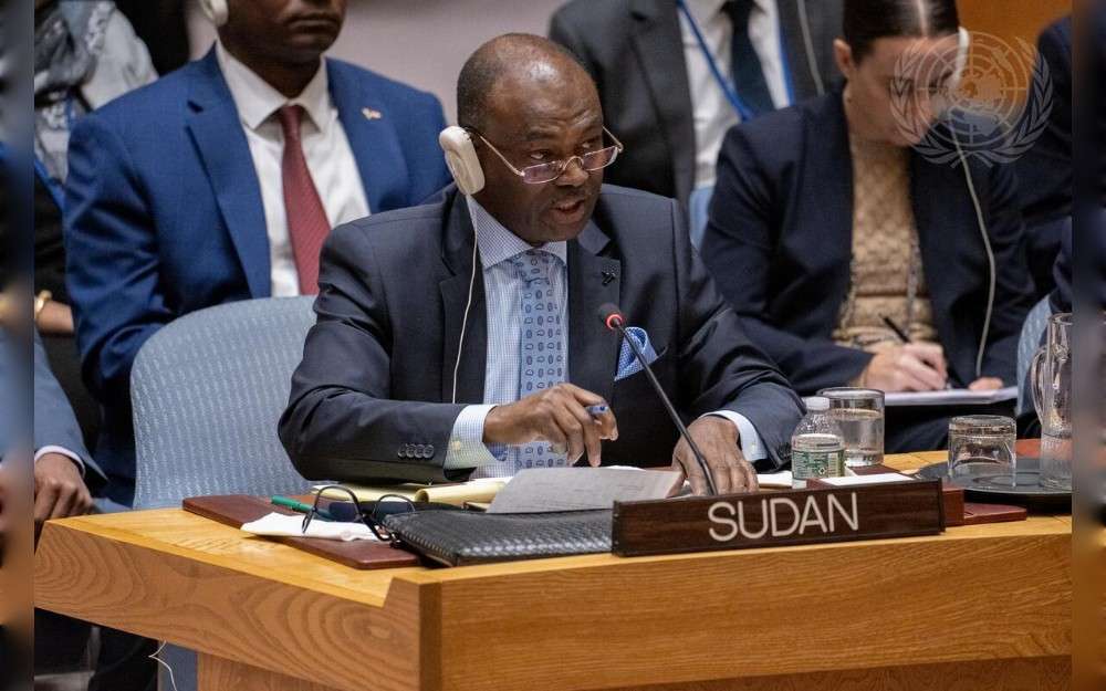 Al-Harith Idriss Al-Harith Mohamed, Permanent Representative of the Sudan to the United Nations, addresses the UN Security Council meeting on the situation in the Sudan and South Sudan.