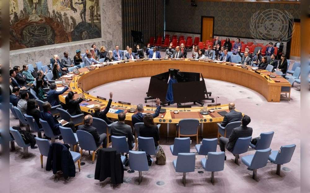 The United Nations Security Council unanimously adopts Resolution 2805 (2025) on Peacebuilding Architecture Review during the meeting on peacebuilding and sustaining peace.