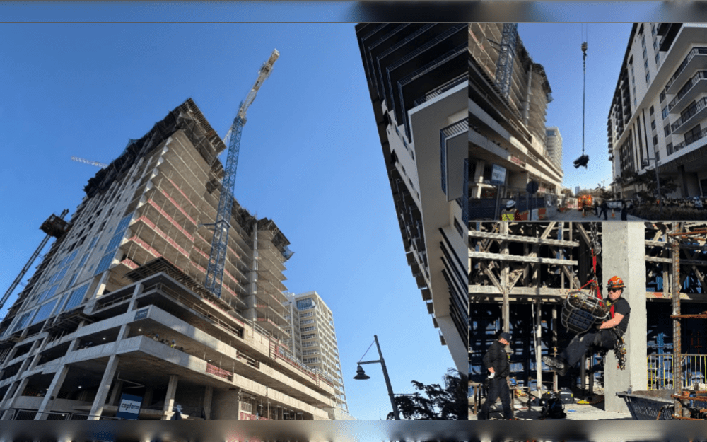 The Sarasota County fire department, Florida, United States, said on their social media page that firefighters used a tower crane to rescue a person who was on the seventeenth story of a building project.